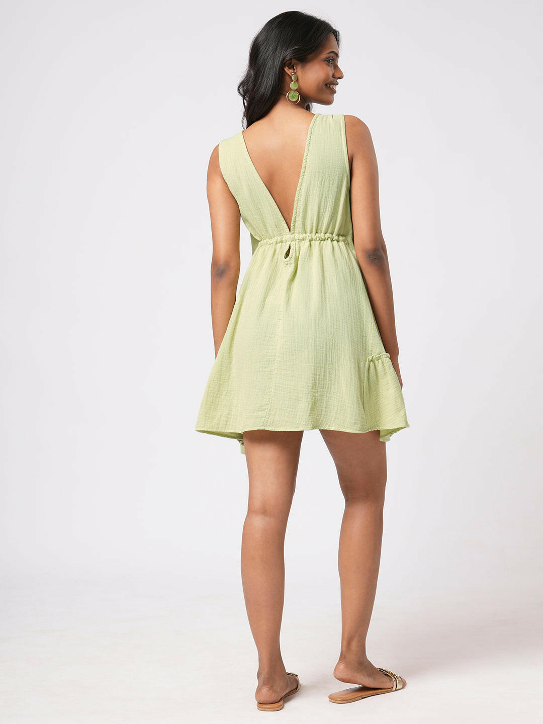 V-Neck Mini Dress.